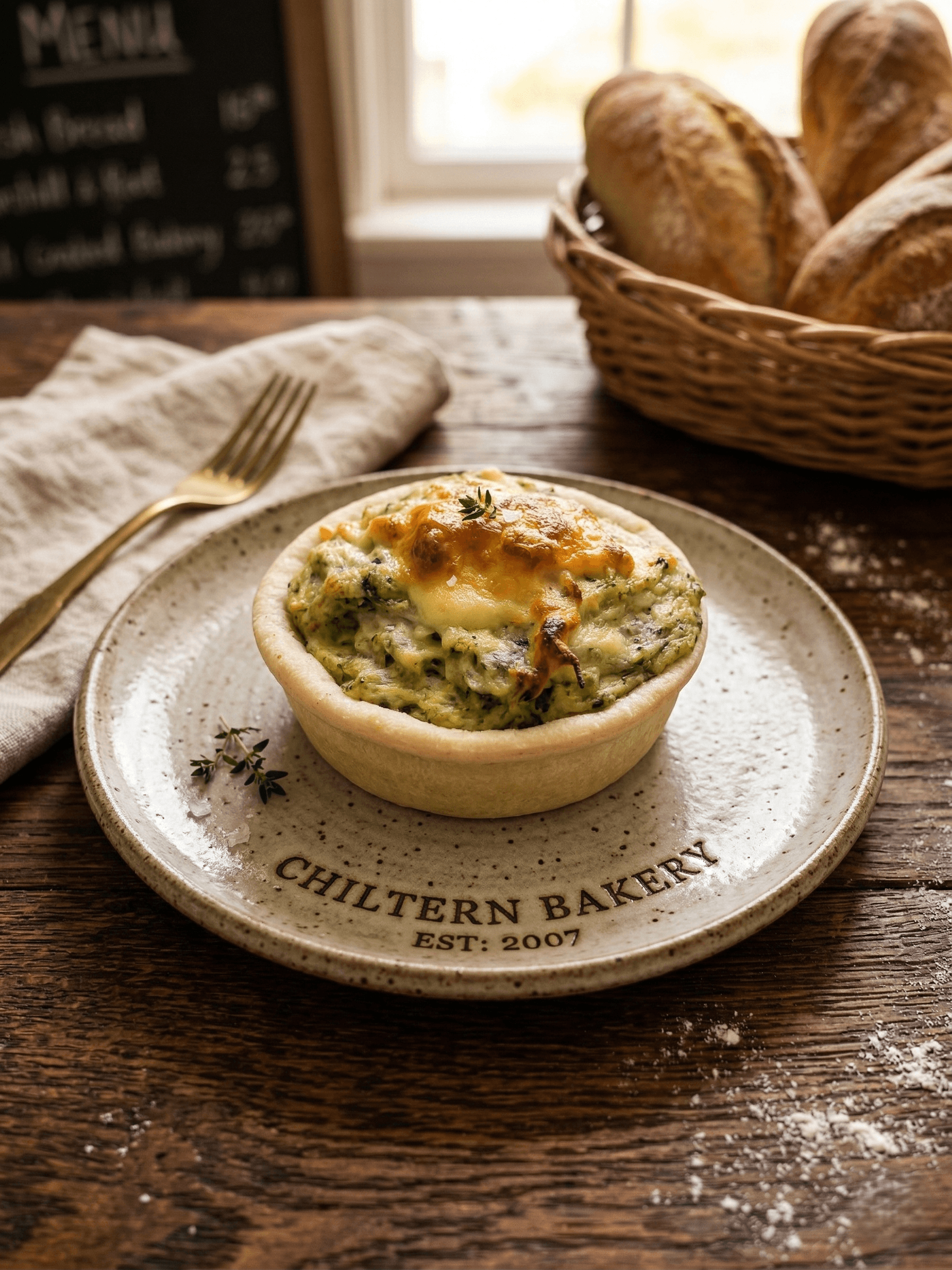 Creamy herb cheese pie